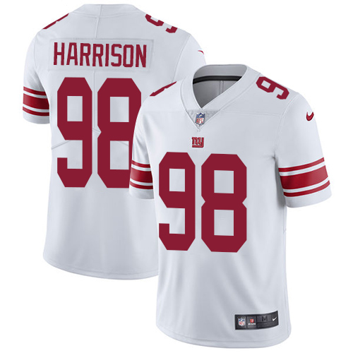 Nike Giants #98 Damon Harrison White Men's Stitched NFL Vapor Untouchable Limited Jersey - Click Image to Close